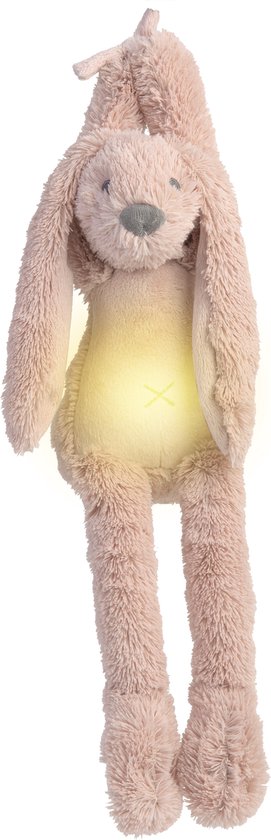 Happy Horse Konijn Richie Nachtlampje met rustgevende geluiden 34cm - Oudroze - Baby cadeau van Happy Horse