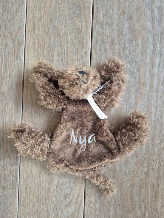 happy horse labradoodle met geborduurde naam/knuffeldoekje van Happy Horse