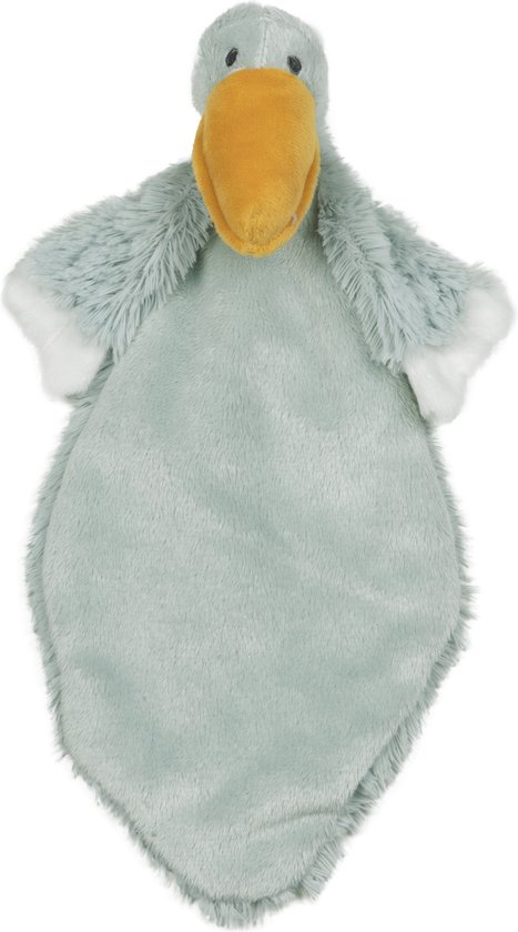 Happy Horse Pelikaan Pucci Knuffeldoekje - Groen/Oker - Baby knuffel van Happy Horse