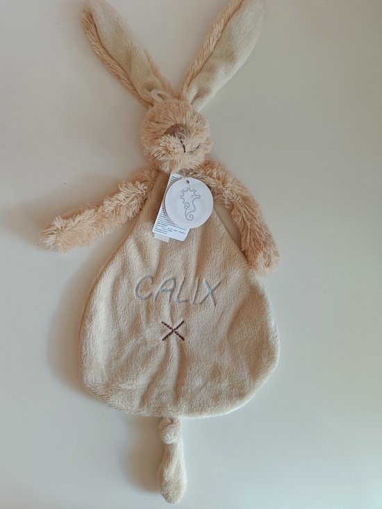 Happy Horse Rabbit Richie - Geborduurde naam - kleur Beige - Met Naam van Merkloos