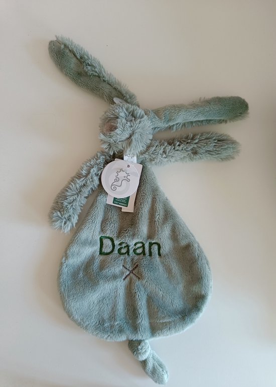 Happy Horse Rabbit Richie - Met Geborduurde Naam - Kleur Green - Kraamcadeau van Merkloos