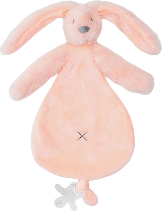 Happy Horse Recycled Konijn Richie Knuffeldoek 25 cm - Perzikroze - Baby cadeau van Happy Horse