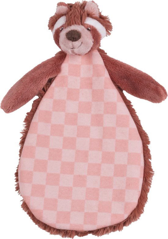 Happy Horse Rode Panda Pien Knuffeldoekje - Roestbruin/Roze - Baby Cadeau