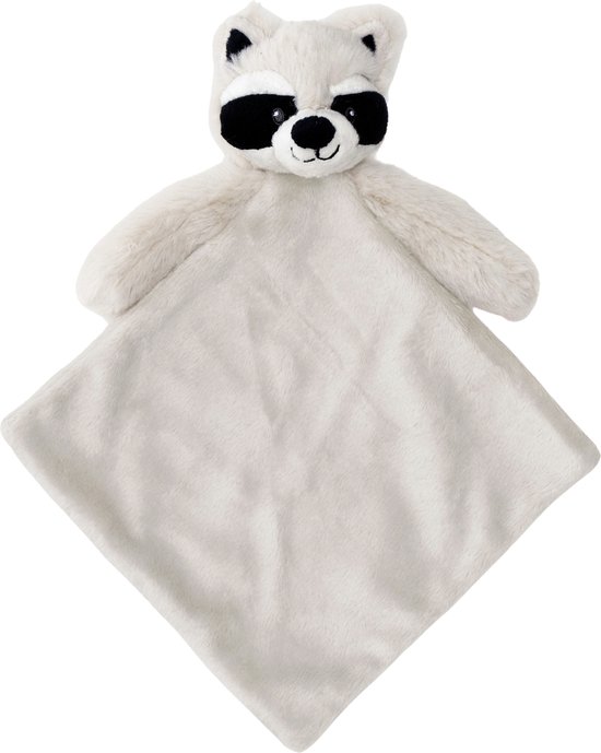 Happy Horse Wasbeer Raf Knuffeldoek 28 cm - Grijs - Baby cadeau van Happy Horse
