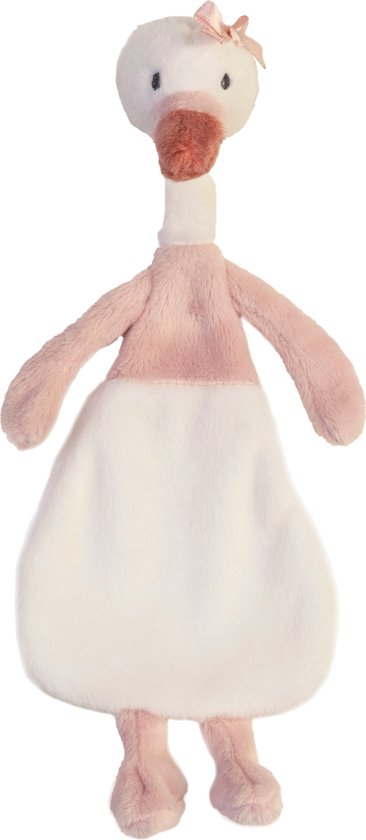 Happy Horse Zwaan Swizzle Knuffeldoekje - Wit - Baby cadeau van Happy Horse