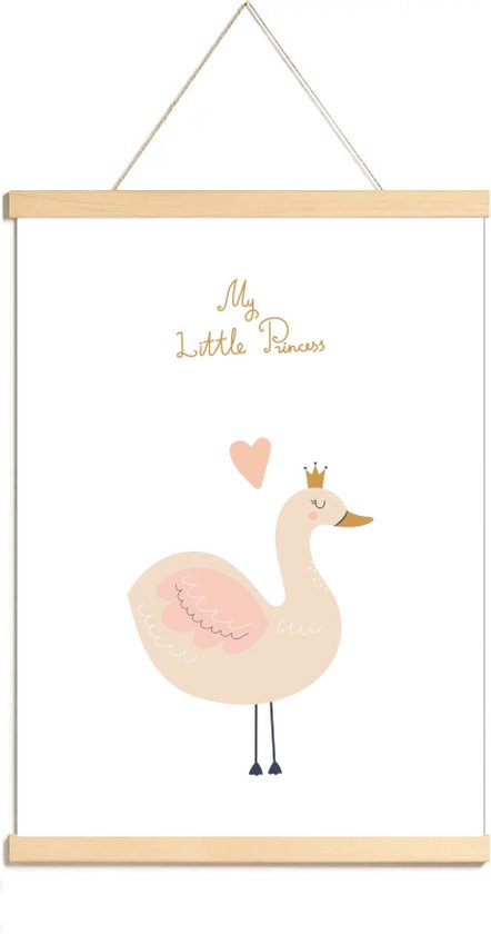 Happy Walls - Babykamer Poster Canvas - Prinses Zwaan - A3 van Happy Walls
