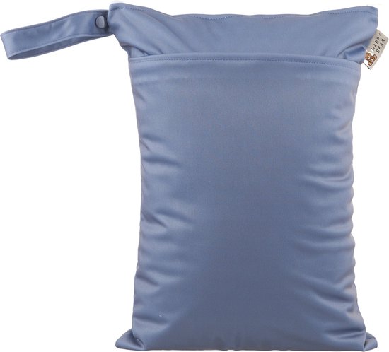 HappyBear Wetbag - Denim | Waterdichte luiertas - 2 vakken - 30cm x 40cm van HappyBear
