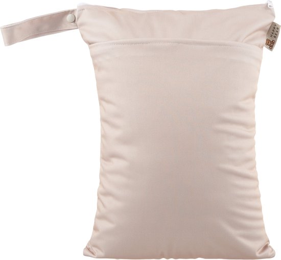 HappyBear Wetbag - Nougat| Waterdichte luiertas - 2 vakken - 30cm x 40cm van HappyBear