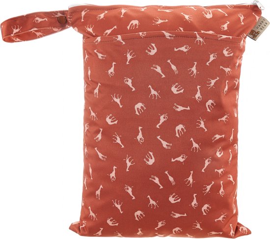 HappyBear | Wetbag - Savanna | Luiertas | Twee waterdichte vakken | Met ophanglus van HappyBear