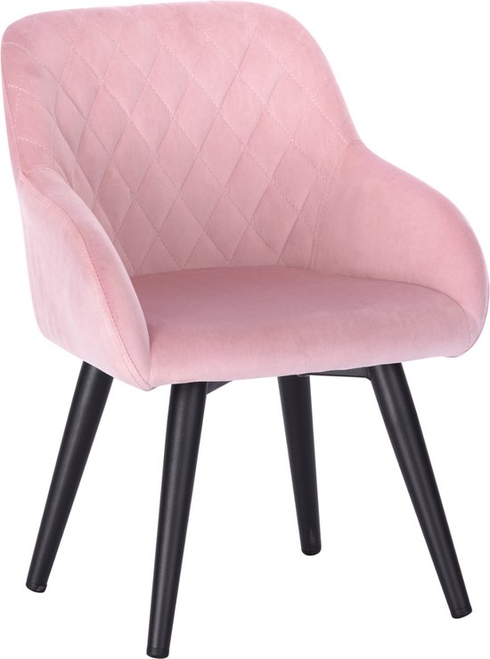 Happyment Kinderstoel Diva - 1 persoons - Kinderfauteuil - Eetkamerstoel - Roze - zithoogte 29cm van Merkloos