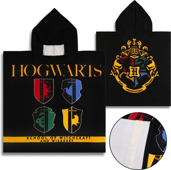 Harry Potter Kinderhanddoek, Poncho met Capuchon voor Jongens 55x110 cm OEKO-TEX van Character World