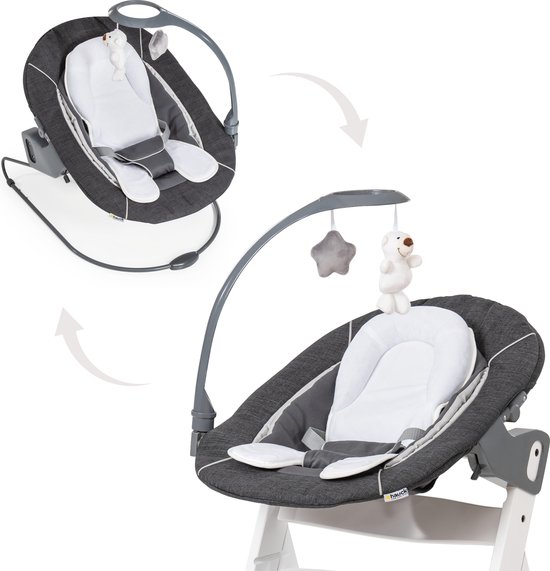 Hauck Alpha Bouncer 2 in 1 Deluxe - Wipstoel - Melange Grey van Hauck
