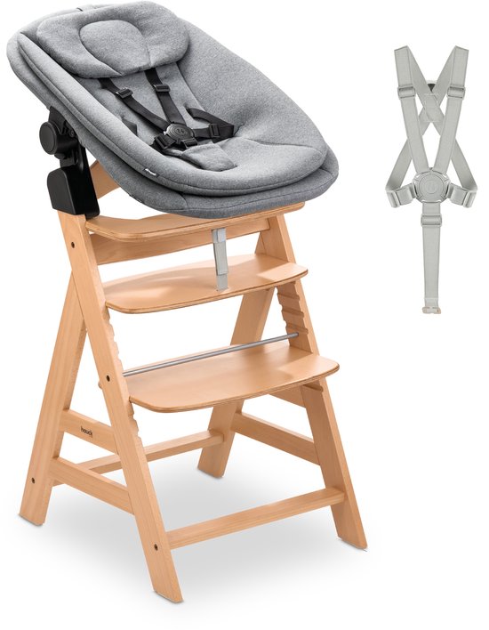 hauck Alpha Newborn Set Pro - Meegroei kinderstoelset vanaf geboorte - Nature Grey van Merkloos