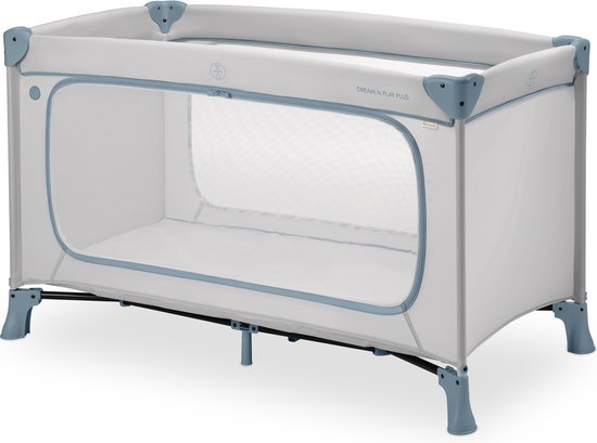 Hauck Dream N Play Plus - Campingbedje - Extra grote doorgang - Dusty Blue van Hauck