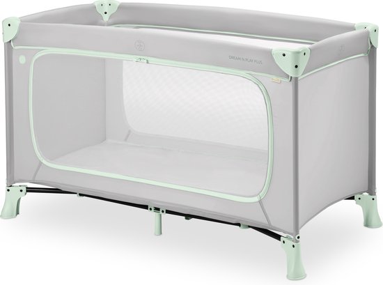 Hauck Dream N Play Plus - Campingbedje - Extra grote doorgang - Dusty Mint van Hauck
