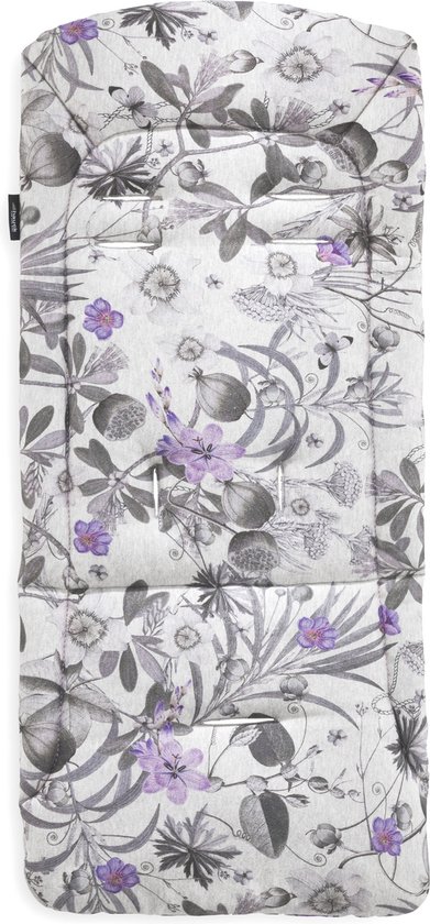 Hauck Pushchair Seat Liner - Kinderwagen stoelbekleding - Floral Grey van Hauck