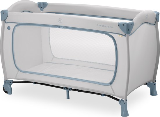 Hauck Sleep N Play Go Plus - Campingbedje - met wielen - Extra grote doorgang - Dusty Blue van Hauck