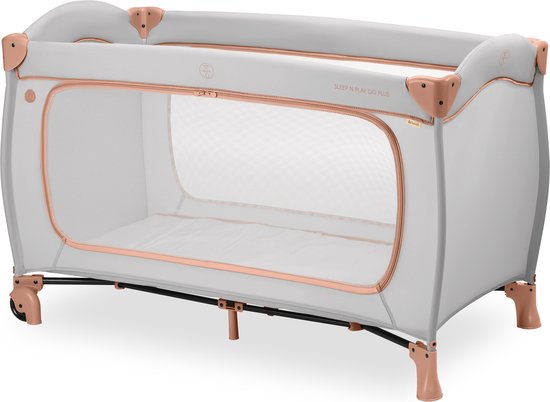 Hauck Sleep N Play Go Plus - Campingbedje - met wielen - Extra grote doorgang - Dusty Cork van Hauck