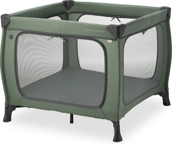 Hauck Sleep N Play SQ Set - Campingbedje - Extra grote doorgang - Dark Green van Hauck