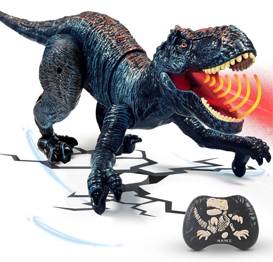 HAWX Bestuurbare Dino - Dinosaurus Speelgoed - RC Dino - RC Auto - Jurassic World - Kinderspeelgoed - T-Rex Speelgoed - Cadeau voor Jongens - 6, 7, 8, 9, 10+ Jaar van Merkloos
