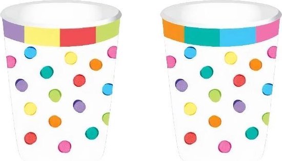 Haza Original Feestbekers 250 Ml Papier Wit 8 Stuks van Haza Original