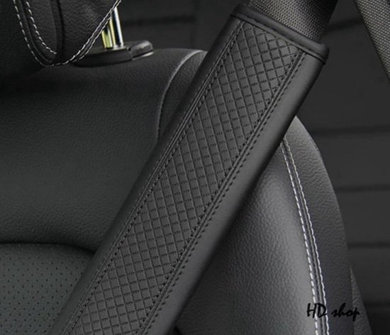 HD Shop - Luxe gordelhoes - Auto gordelbeschermer - Schouderhoezen - Schouderbeschermers - Gordelhoezen - Gordelkussen auto - zwart - rood - 1/2/4 stuks gordelbeschermers - Sport van HD Shop