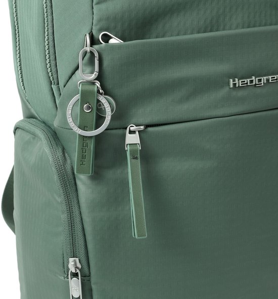Hedgren TSUTSUMI Baby Rugzak met Verzorgingsmatje en RFID-bescherming – Waterafstotend – Gerecycled materiaal – Duck Green van hedgren