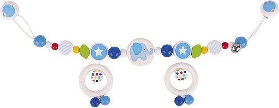 Heimess Houten Kinderwagenspanner Olifant Blauw 40 Cm van Heimess