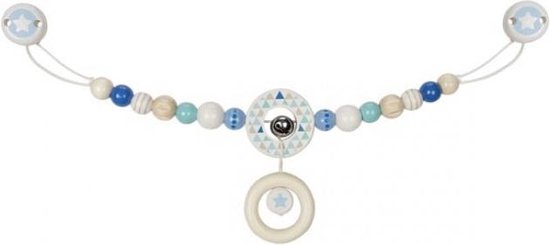 Heimess Pram chain star light blue with clips van Heimess