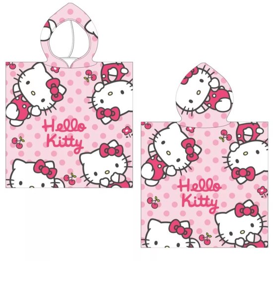 Hello Kitty badponcho 50x115cm sneldrogend van Merkloos