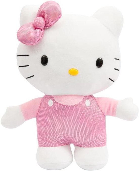 Hello Kitty Knuffel - Pluche dier Knuffelbeest - Kinderen Spelen - Modieuze Outfit - 30 cm - Roze