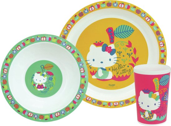 Hello Kitty Ontbijtsetje - 3 delig - Multi van Hello Kitty