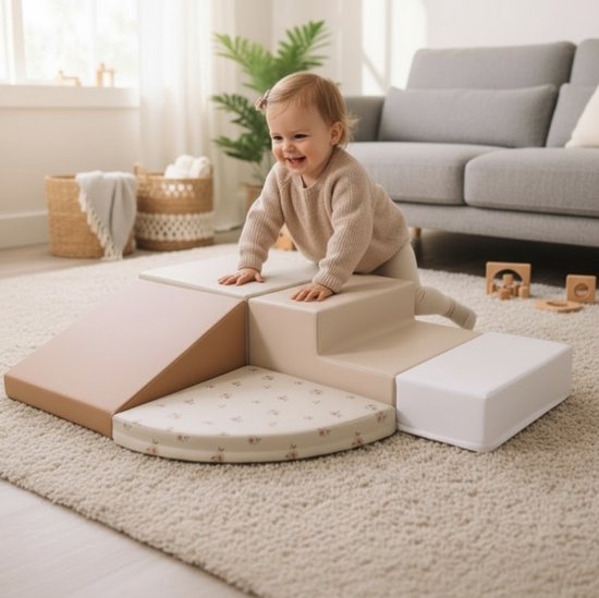 HENVAE Baby Foam Klimblokken - Zachte speelset voor baby's van 8-24 maanden - 5-delig van Merkloos