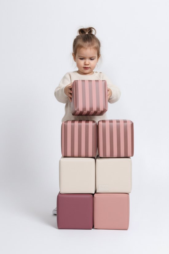 HENVAE® Foam Stapelblokken 12-delig inclusief opbergtas - Zachte Speelblokken - Baby Speelgoed 6 maanden - Stapeltoren - Bouwblokken - Foam Blokken - Montessori Speelgoed - Educatief speelgoed - Sensorisch Speelgoed Baby - Kindercadeau