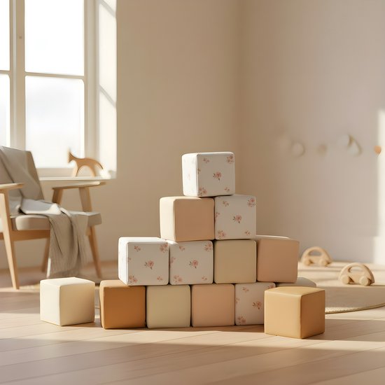HENVAE® - Stapelblokken - Bloemen - Bouwblokken - Softplay - Zachte blokken - Montessori - Open ended speelgoed - Educatief speelgoed baby - Sensorisch speelgoed Baby - Foam - Stapelspeelgoed - Kinderopvang - Kindercadeau - Kinderopvang - Kinderkamer van Merkloos