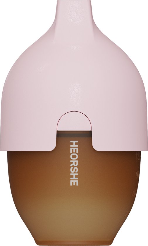 HEORSHE Bio-Mimetic Babyfles Anti-Koliek - Fles tegen Krampjes en Tepelverwarring - 100% Siliconen - Flessenspeen Bootst Borst Na - BPA Vrij - 160ml - Roze van Merkloos