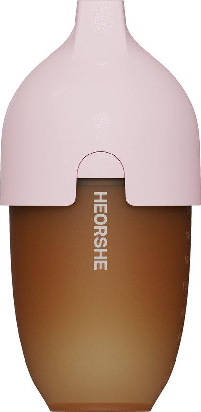 HEORSHE Bio-Mimetic Babyfles Anti-Koliek - Fles tegen Krampjes en Tepelverwarring - 100% Siliconen - Flessenspeen Bootst Borst Na - BPA Vrij - 240ml - Roze