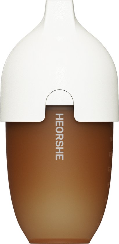 HEORSHE Bio-Mimetic Babyfles Anti-Koliek - Fles tegen Krampjes en Tepelverwarring - 100% Siliconen - Flessenspeen Bootst Borst Na - BPA Vrij - 240ml - Wit