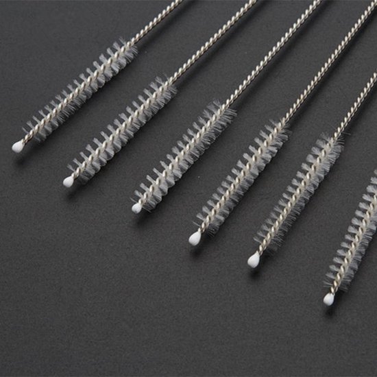 Herbruikbaar rietje, schoonmaakborstels stalen was drinkpijp rietje - [As Seen on Image] van Merkloos