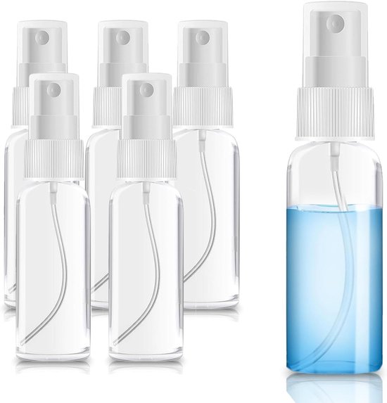 Herbruikbare Mini Sprayflessen met Fijne Verneveling - Transparante Flesjes voor Parfum, Water en Schoonmaakmiddelen (20 Milliliter)