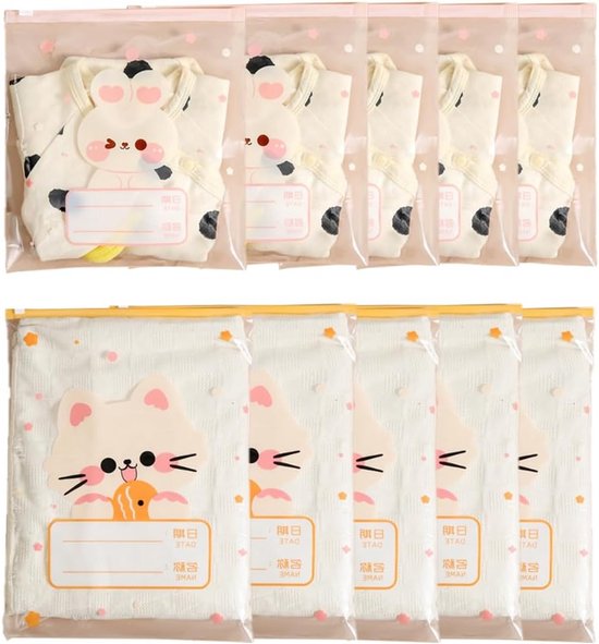 Herbruikbare Pouches voor Babyspullen - 10 Stuks voor Ziekenhuis Tas bij Geboorte, Handig en Praktisch