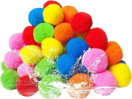 Herbruikbare Sponsballen - Watersponsballen - Waterpret Spelen - Onmiddellijke Absorptie - 30 Stuks - Multi-color