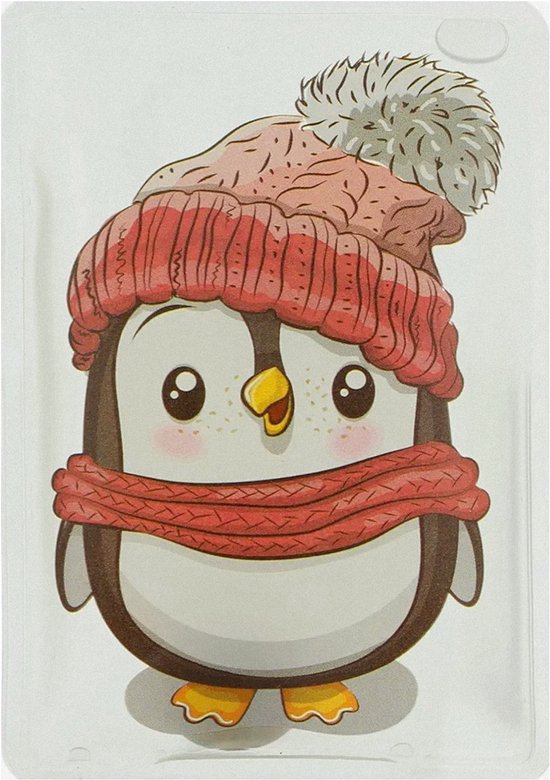 Herbruikbare warmtepads - set van 4 - kleurrijke penguins - kunststof