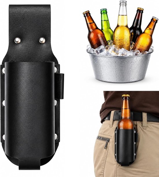 Heren Biergordel, Cowboy Flessenhouder voor Oktoberfest en BBQ, Perfect Mannencadeau voor Vaderdag en Verjaardag