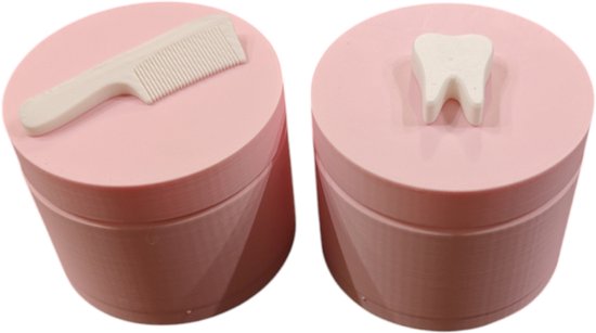 Herinneringsdoosjes voor Eerste Tandjes & Haarlokje - Babyroze van UgyDuky