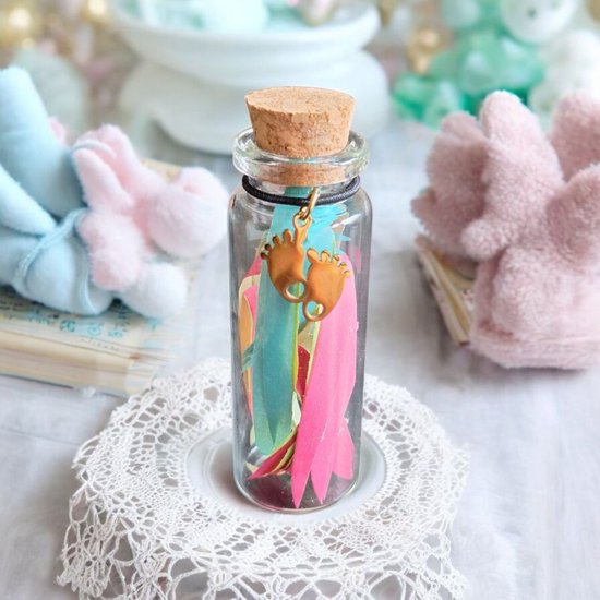 Herinneringsflesje Baby - Voor Haarlokje, Navelstreng, Tandjes of Klein Aandenken - Geboorte - Baby - Een Persoonlijk en Betekenisvol Cadeau - Speciaal Cadeau voor Ouders - Gedenkflesje voor het Allereerste Begin van Merkloos