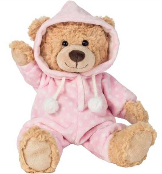 Hermann Teddy Knuffel Beer met Pyjama Roze van Hermann Teddy