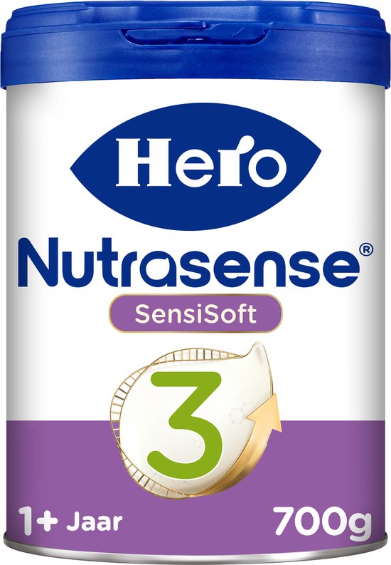Hero Nutrasense SensiSoft 3 Peutermelk - Flesvoeding voor 12+ Maanden - 1 x 700gram - met Melkvet - Palmolie Vrij van Hero
