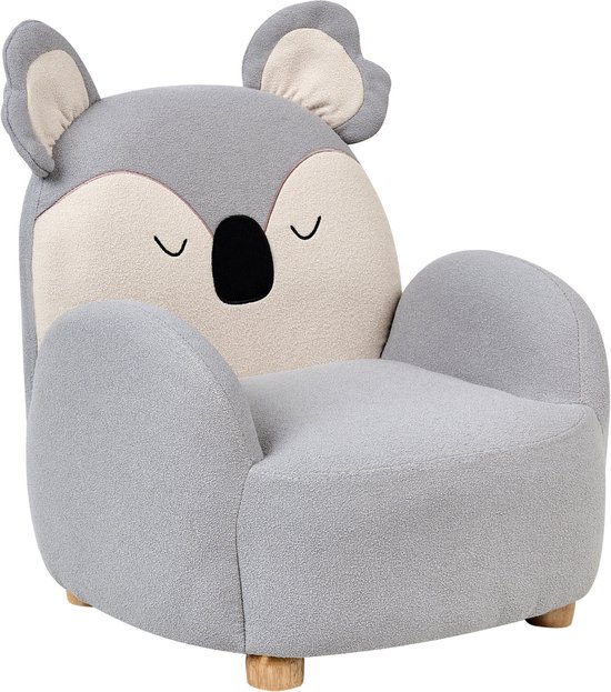HERVIK - Kinderfauteuil - Grijs - Polyester van Beliani