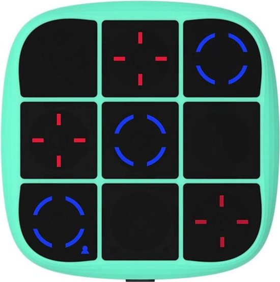 Het Tic-Tac-Toe-spel, een draagbare 4-in-1 leerspelconsole, een elektronisch Tic-Tac-Toe-spel, educatief en leuk, verbetert het geheugen, geschikt om in de auto te spelen, geschikt voor kinderen en volwassenen, en milieuvriendelijk.